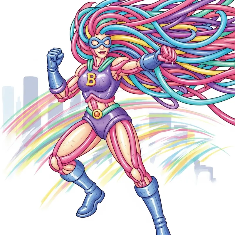 Bubble Gum Female Superhero Character