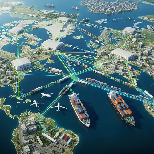 Global Distribution Network: Routes and Centers