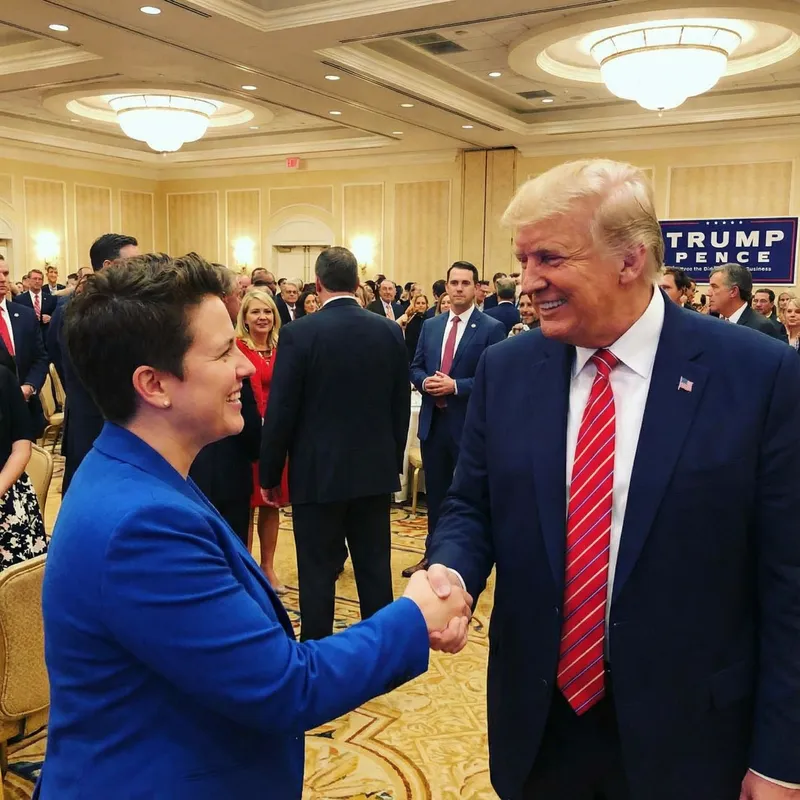 Photo with Donald Trump - Handshake Moment