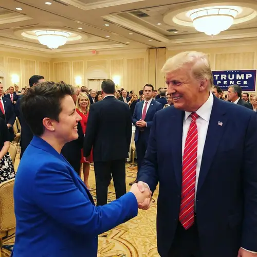 Photo with Donald Trump - Handshake Moment