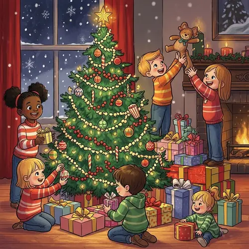 Whimsical Christmas Tree - Children's Joyful Play