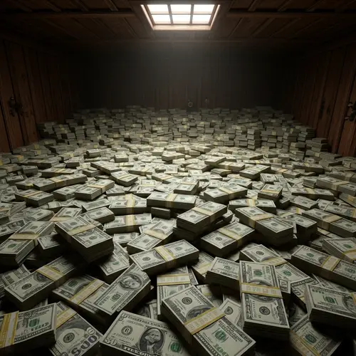 Discover 10 Million Dollars Stacked in Wooden Vault | US Currency