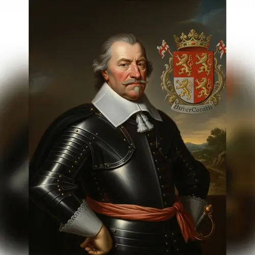 17th-Century European Portraiture: Military Man from 1650s England