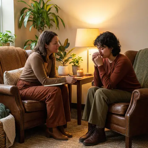 Cozy Intimate Therapy Session for Emotional Healing