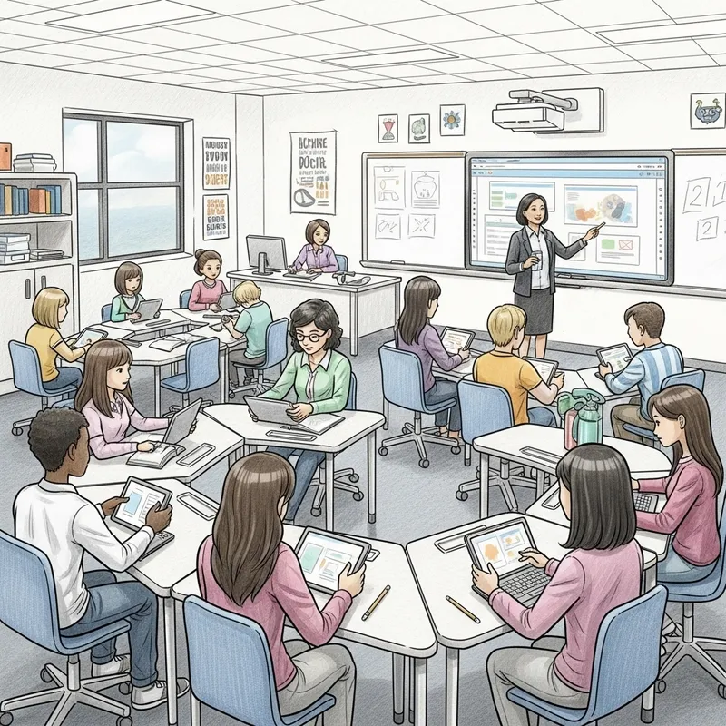 Unique 21st Century Classroom Sketch