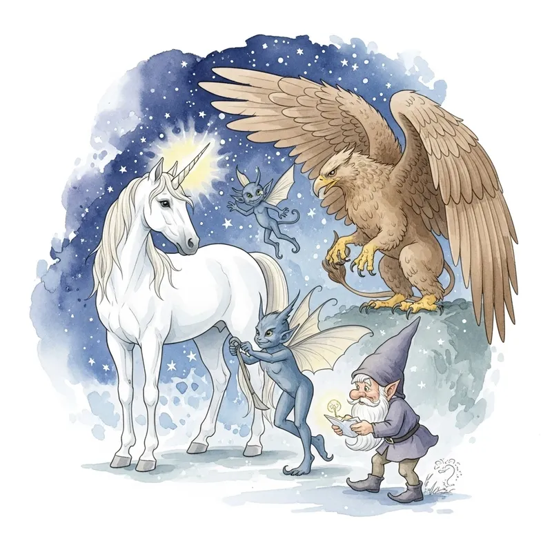 Magical Creatures - Enchanting Watercolor Art