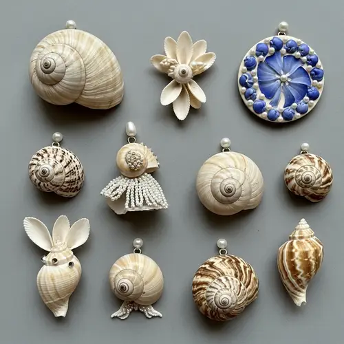 Creative Periwinkle and Snail Shell Decor | Unique Artwork