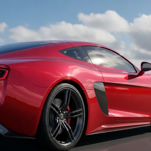 Sleek Red Sports Car - Aerodynamic Design for Performance and Style