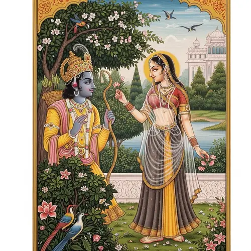Lord Rama and Devi Sita: First Encounter in Ramayana