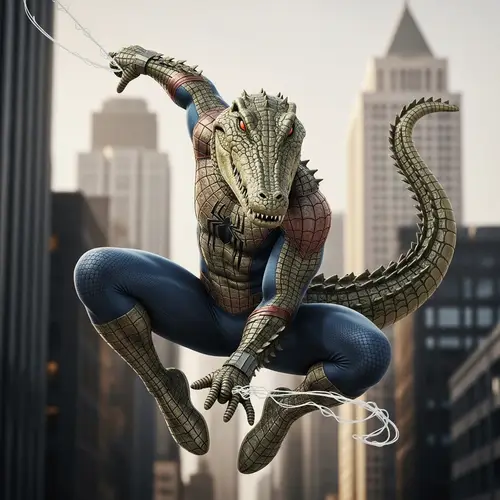 Crocodile-Inspired Superhero | Agile, Wall-Climbing Character