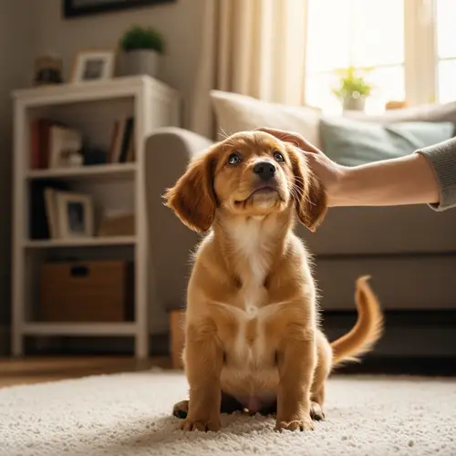 Adorable Puppy with Dreamy Expression | Happy Tail Wagging