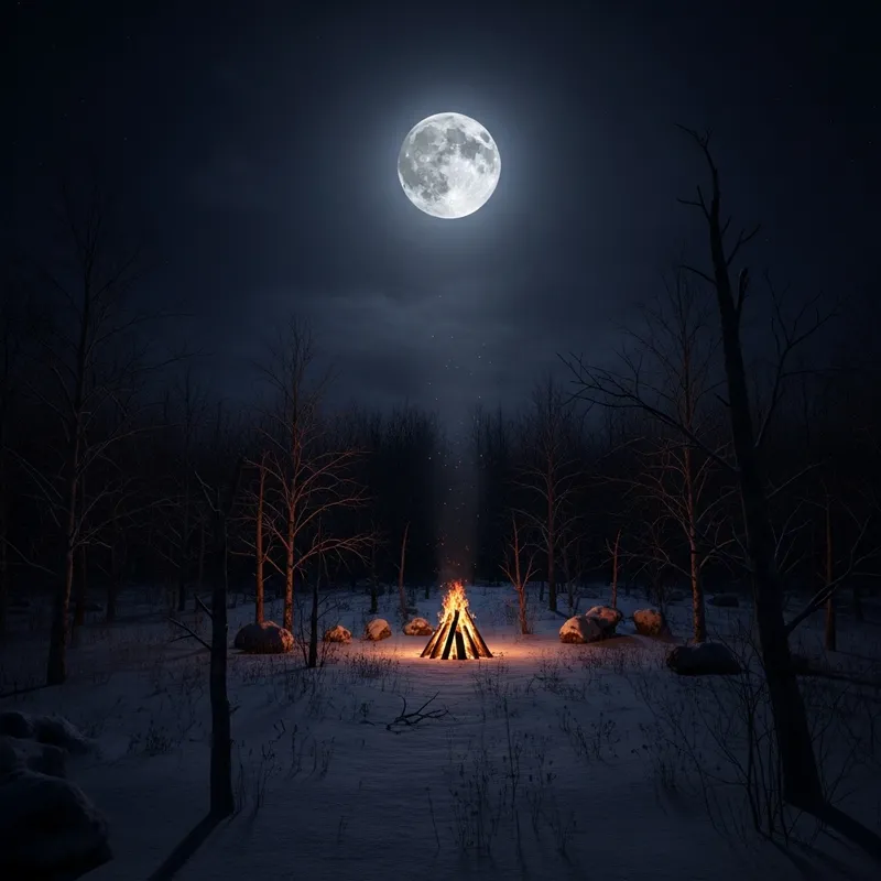 Eerie Night in the Snowy Woods | Scary Moonlit Scene Eerie Night in the Snowy Woods | Scary Moonlit Scene