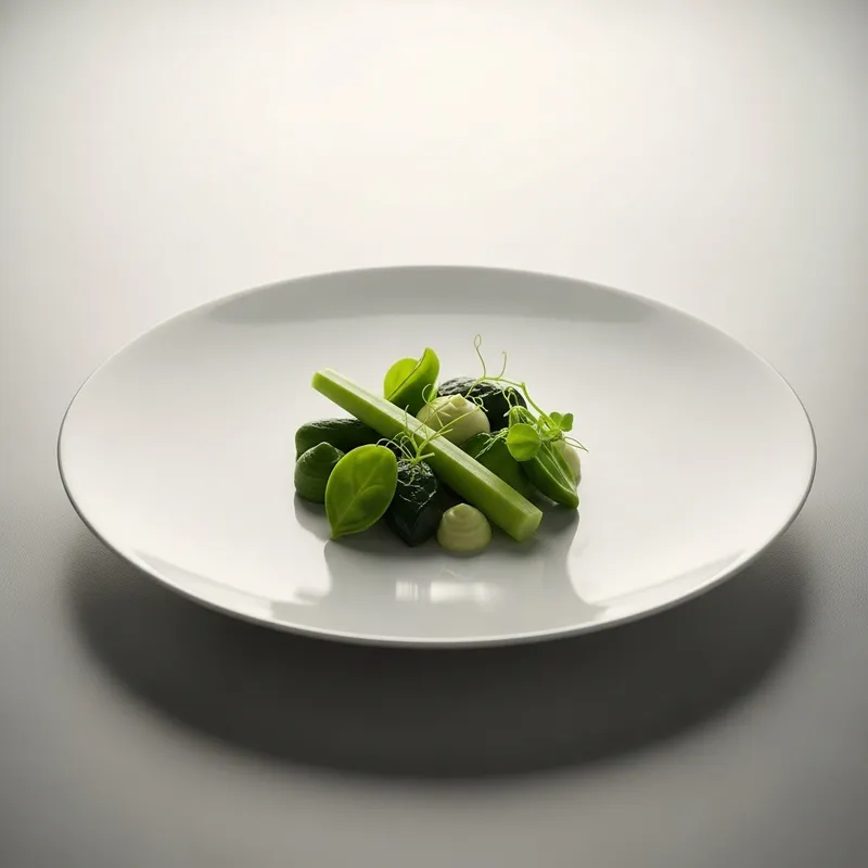 Minimalist Green Dish for Elegant Dining
