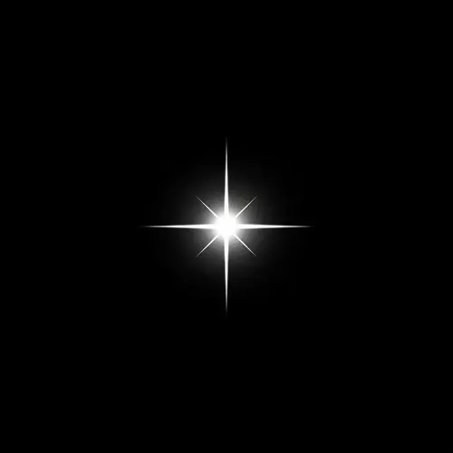 Minimalist Star against Black Background