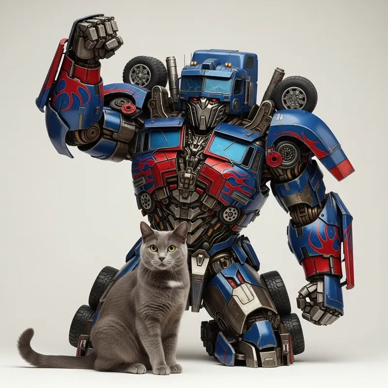 Optimus Prime Cat Encounter