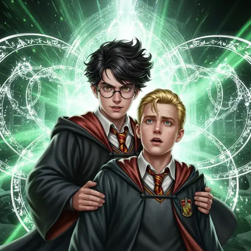 Magical Wizards School | Young Wizard with Glasses & Blond Wizard