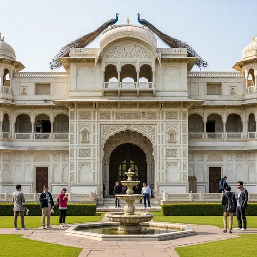 Indian Architecture: Stately Palatial Structure with Intricate Carvings