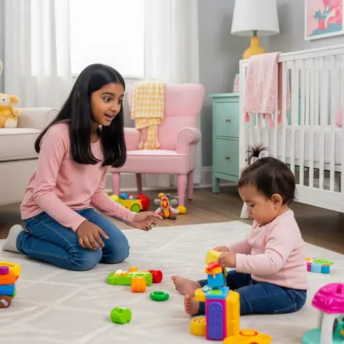 Curious 11-Year-Old in a Bright Nursery