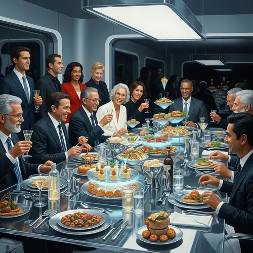 Futuristic Feast in 2050: High-Tech Dining Experience
