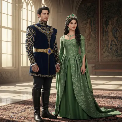 Royal Prince and Green Princess - Nobility and Grace