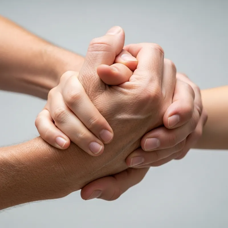 Unity and Trust: Two Hands Engaged in Lacing