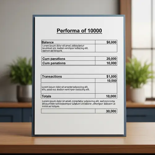 Performa of 10000: Financial Statement with Balanced Transactions
