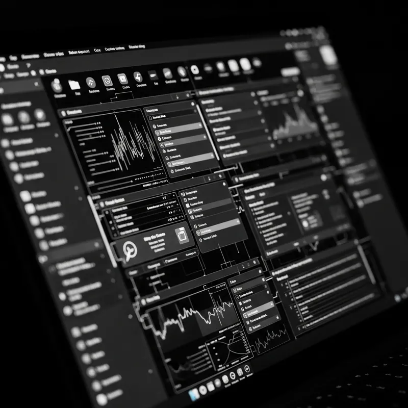 High-Contrast Canon EOS R5 Laptop Screen Photography