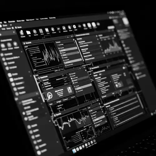 Modern Technology Interface in High-Contrast Photography