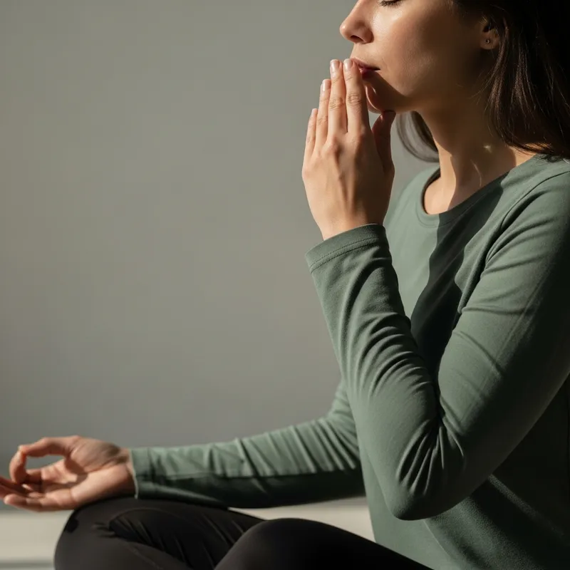 Serene Meditation Scene | Minimalist Photography with Deep Breathing Practice Serene Meditation Scene | Minimalist Photography with Deep Breathing Practice