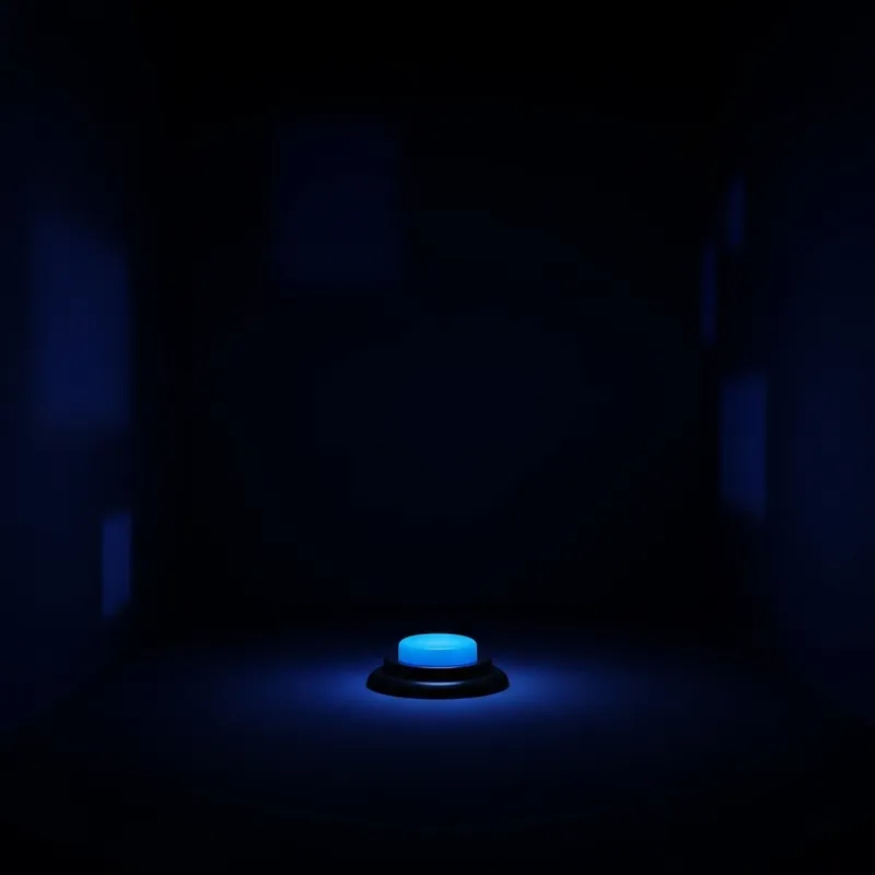 Discover the Enigmatic Blue Button in a Dark Room