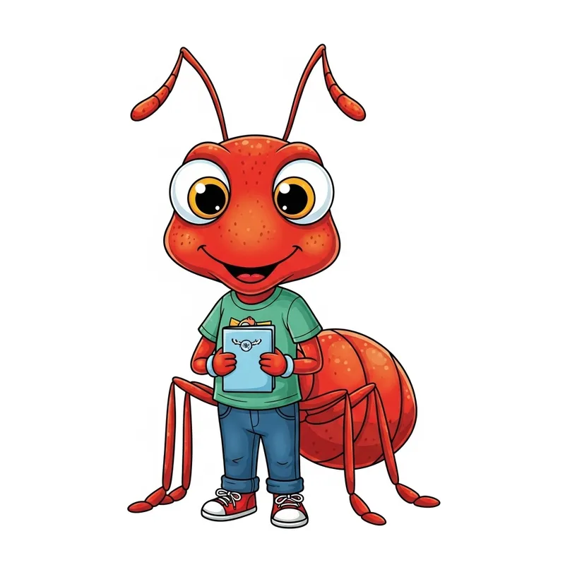 Cute Ant Without Background - Fun for Kids
