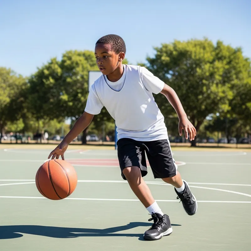 Black Boy Playing Basketball - Joy on the Court