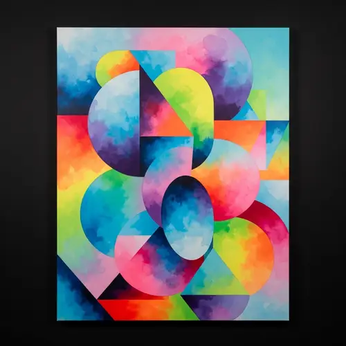Colorful Abstract Art Piece with Geometric Shapes | Modern Art