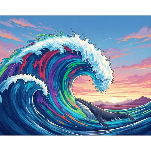 Whimsical Tsunami: Colorful Spectacle of Nature