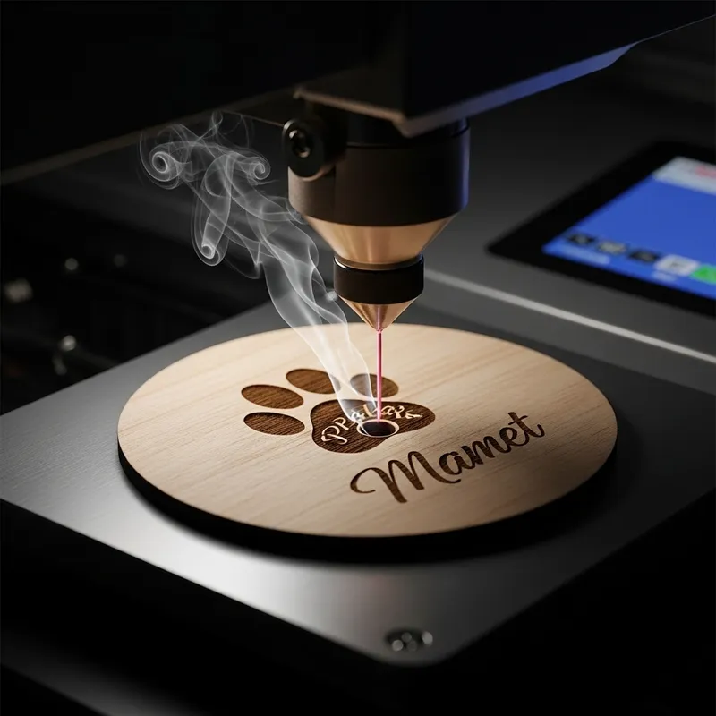 Wooden Pet Tag Laser Engraving Process Wooden Pet Tag Laser Engraving Process