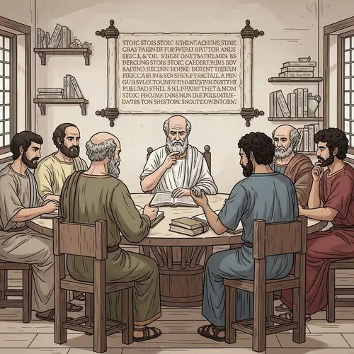Ancient Stoic Philosophers in Thoughtful Conversation | Round Table Discussion