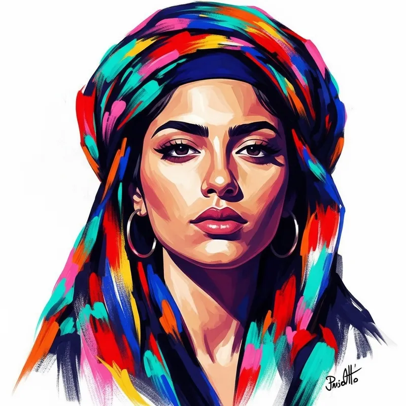 Vibrant Abstract Expressionism: Cultural Identity Art