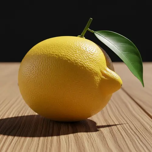 Fresh Lemon: Bright Yellow Citrus Fruit
