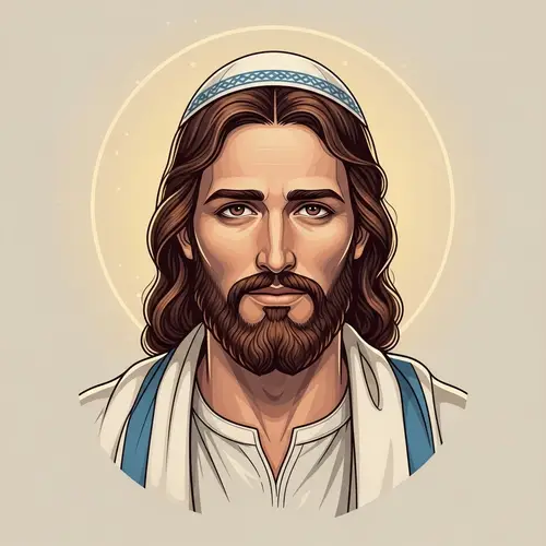 Jewish Jesus Yarmulke Illustration