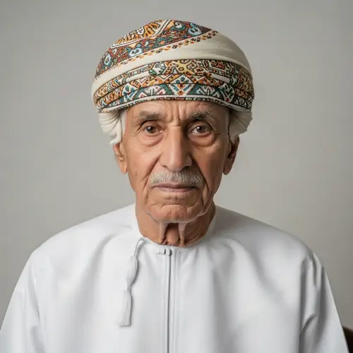 Elderly Omani Man in Traditional Attire | Cultural Portrait