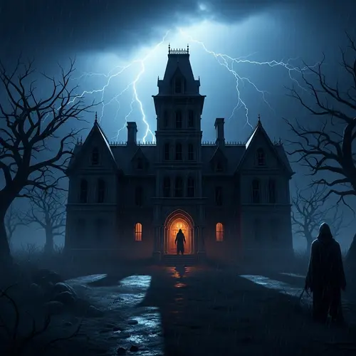 Chilling Gothic Mansion Scene | Eerie Horror Image