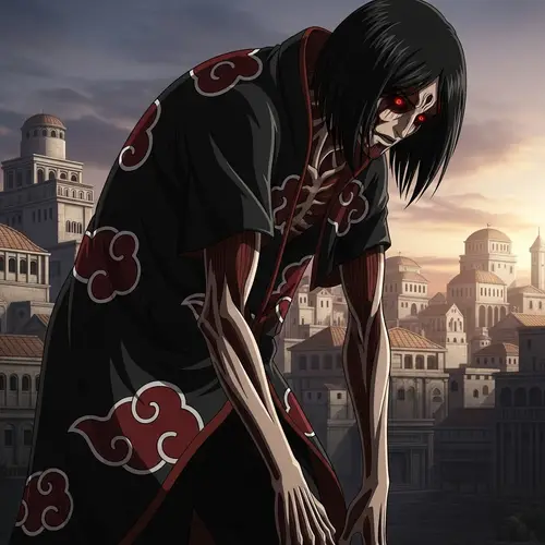 Menacing Colossal Titan-Like Character in Dark Cloak