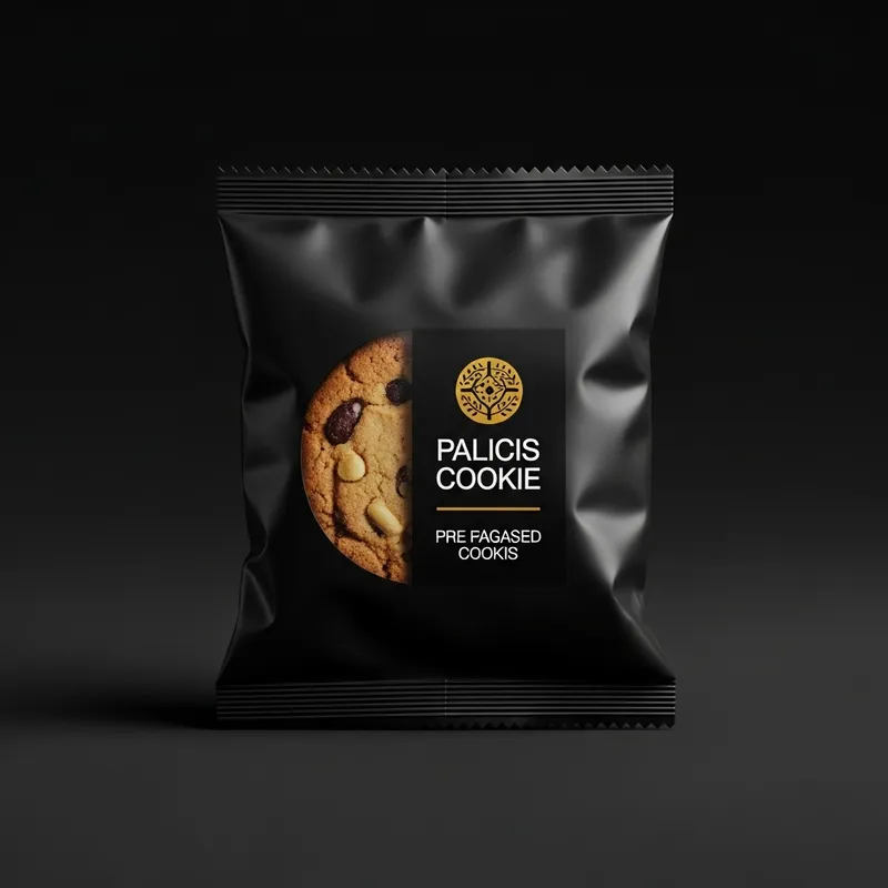 Sophisticated Matte Black Prepackaged Cookie
