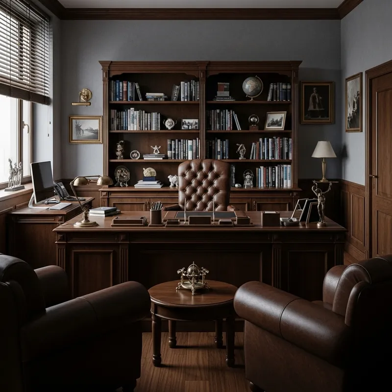 Mysterious Gangster Boss Office Decor