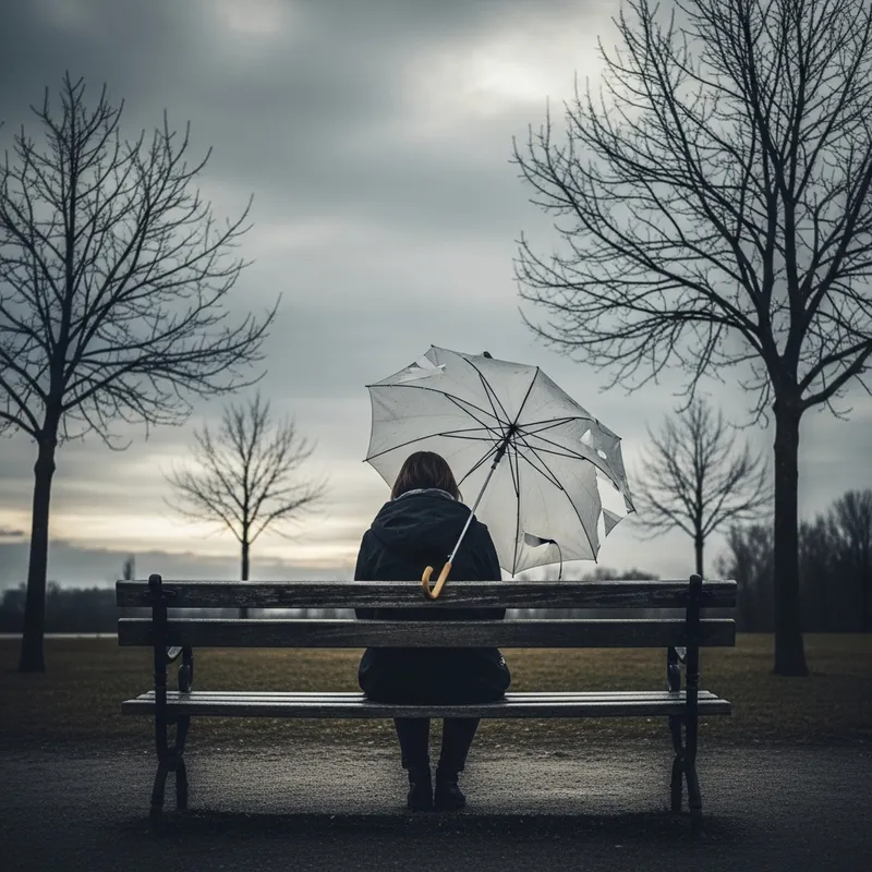 Artistic Visual Interpretation of Solitude and Hope - Depiction of Emotional Journey Artistic Visual Interpretation of Solitude and Hope - Depiction of Emotional Journey