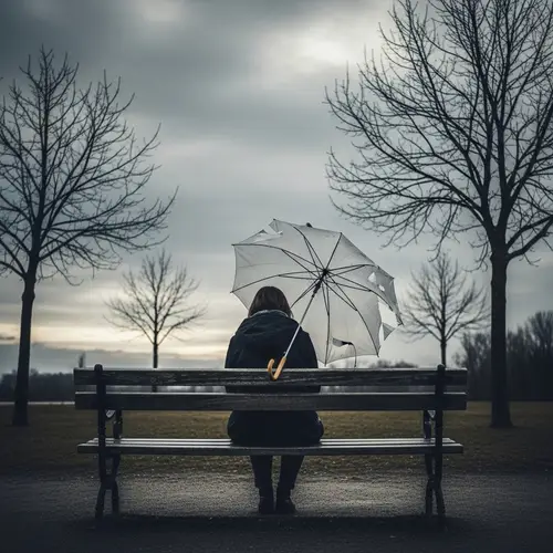 Artistic Visual Interpretation of Depression - Symbolism of Solitude and Hope