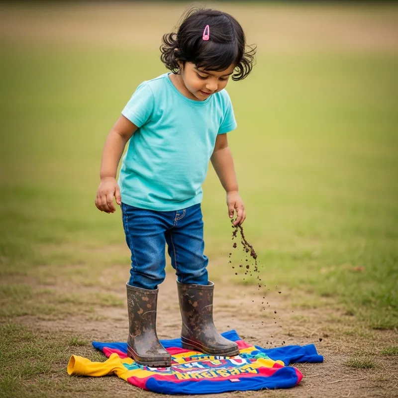 Girl in Rubber Boots Trampling T-Shirt