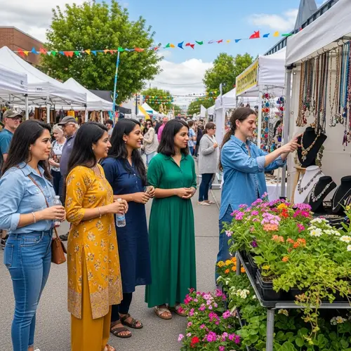Colorful Street Fair: Handmade Arts, Craft Stalls & Diverse Conversations