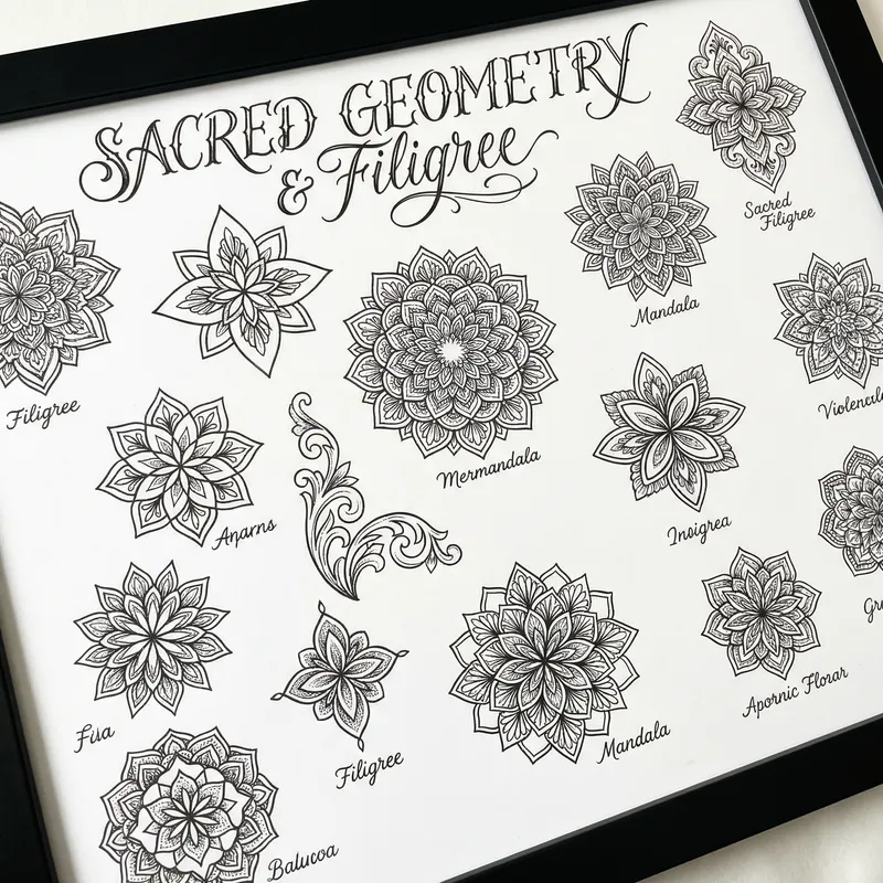 Custom Ornamental Tattoo Designs in Fine Linework