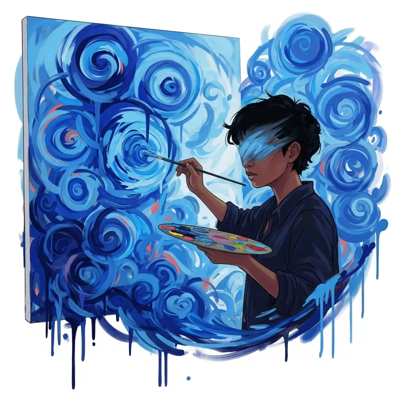 The Significance of Blue Color in Abstract Style Painting